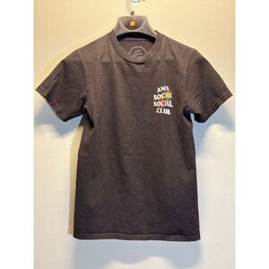 Anti Social Social Club Feather Print T Shirt Black Men's Size Small